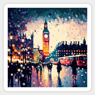 London | Pointillism Sticker